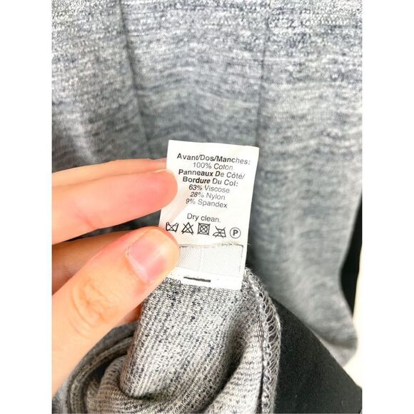 Madewell Gray/Black  Park Line Knit Dress Short Sleeve Pockets Size 0 - Picture 11 of 11
